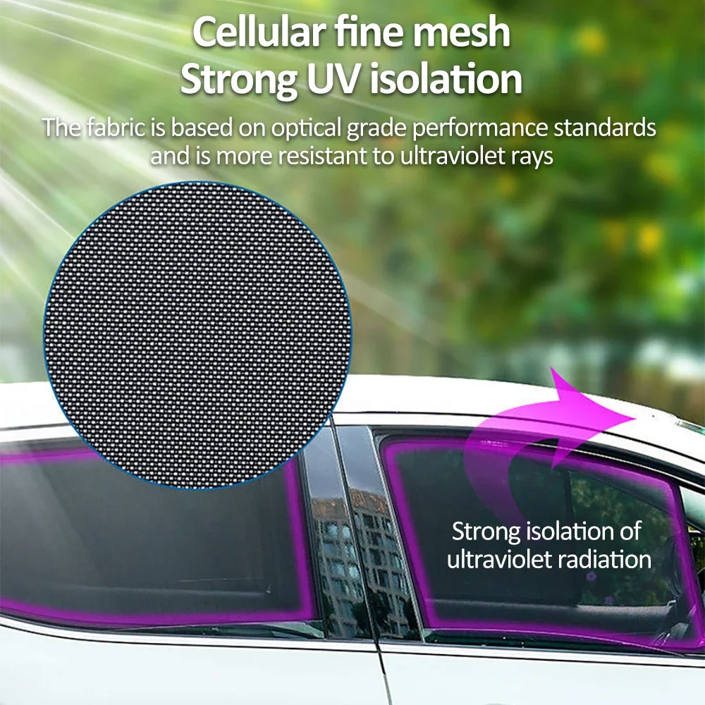 Car Magnetic Sunshades for Ford Territory Equator Sport 2021~2024 Side Window Sun Visor Mesh Rear Windshield Curtain Accessories