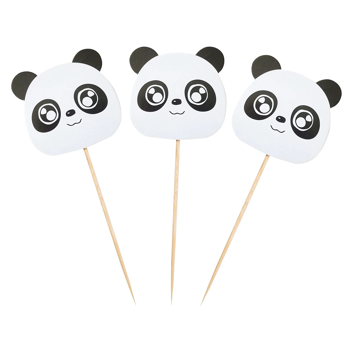 

6pcs Cake Toppers Panda Dessert Decor Cute Paper Picks Cupcake Decoration Birthday Party Supplies Cake Decorations