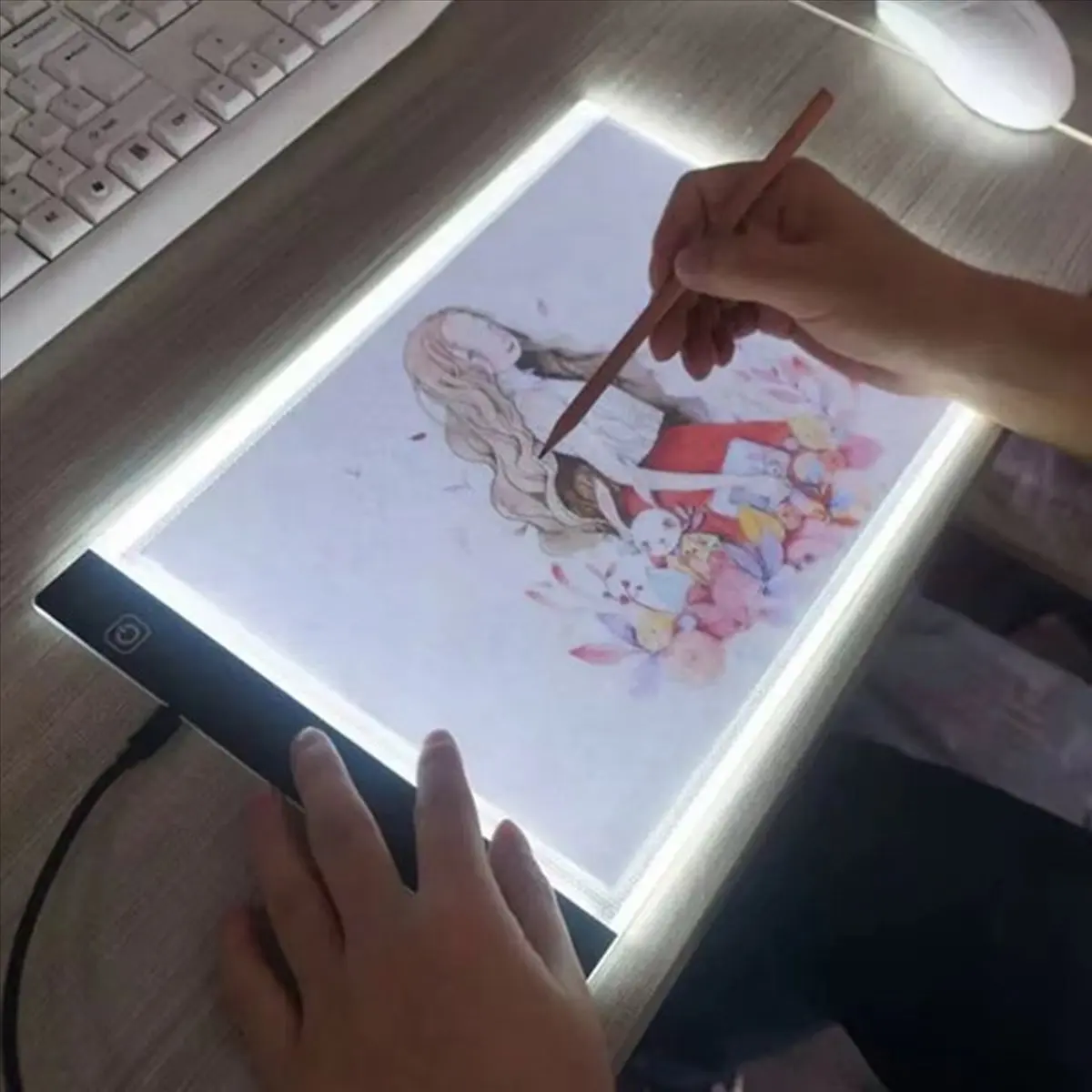 Hot Sale A4 Children Drawing Board 3 Level Adjustable Brightness Light Notebook LED Drawing Copying Table