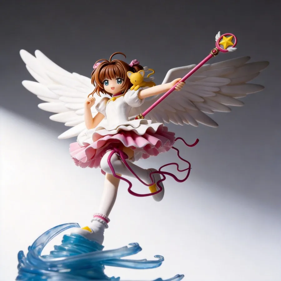 

Anime Cardcaptor Sakura Kinomoto Sakura, Keroberos Figure 28CM Model Desktop Decoration Gift for Fans