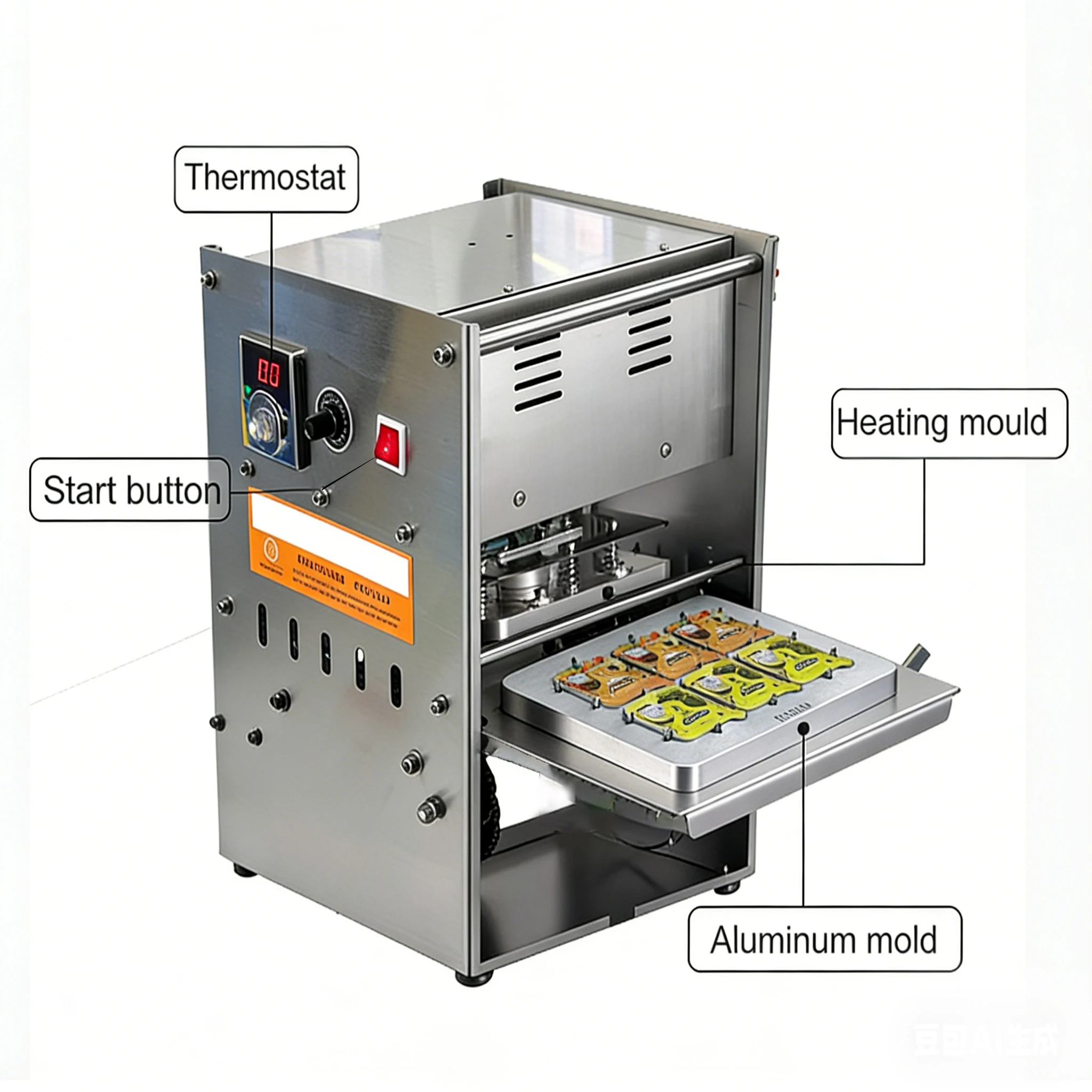 Automatic Sealing Machine for Sauce, Butter, Fermented Bean Curd, Chili Sauce & Jam, 6 Cavities