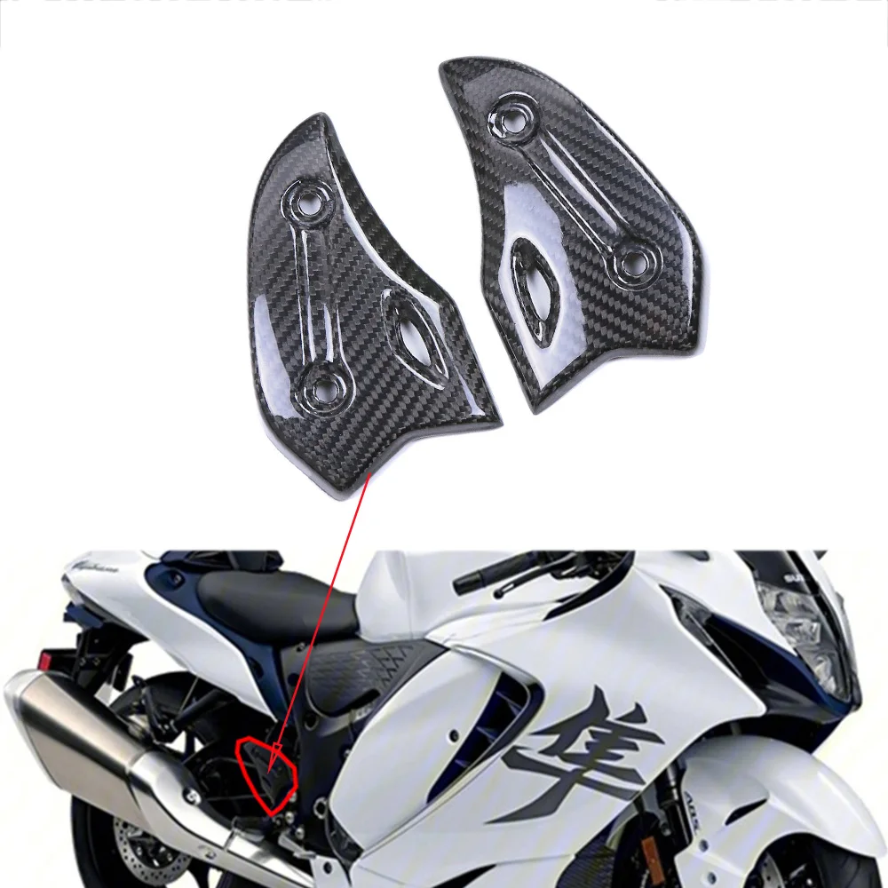 For Suzuki Hayabusa GSX1300R GSX 1300 R 2021 2022 2023 2024 3K Dry Carbon Fiber Heel Guards Motorcycle Accessories Fairing Kits