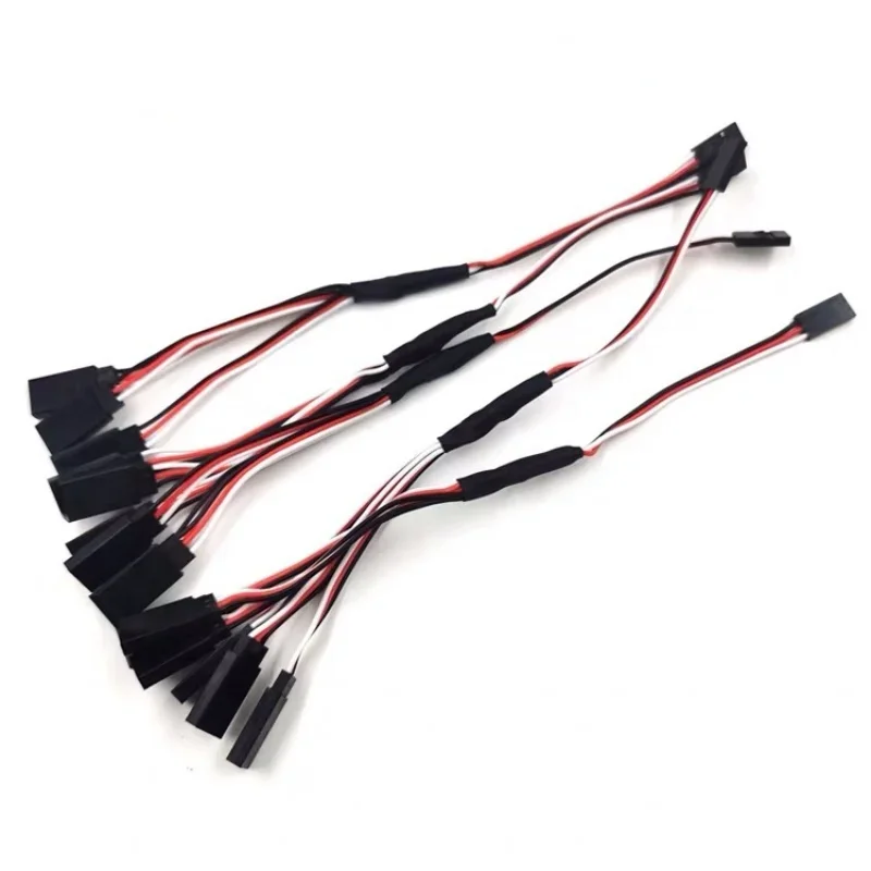 5Pcs 1 to 1 / 1 to 2 / 1 to 3 / 1 to 4 RC Servo Extension Wire Cable Male Female 15/30cm For RC Futaba JR Helicopter Car DIY