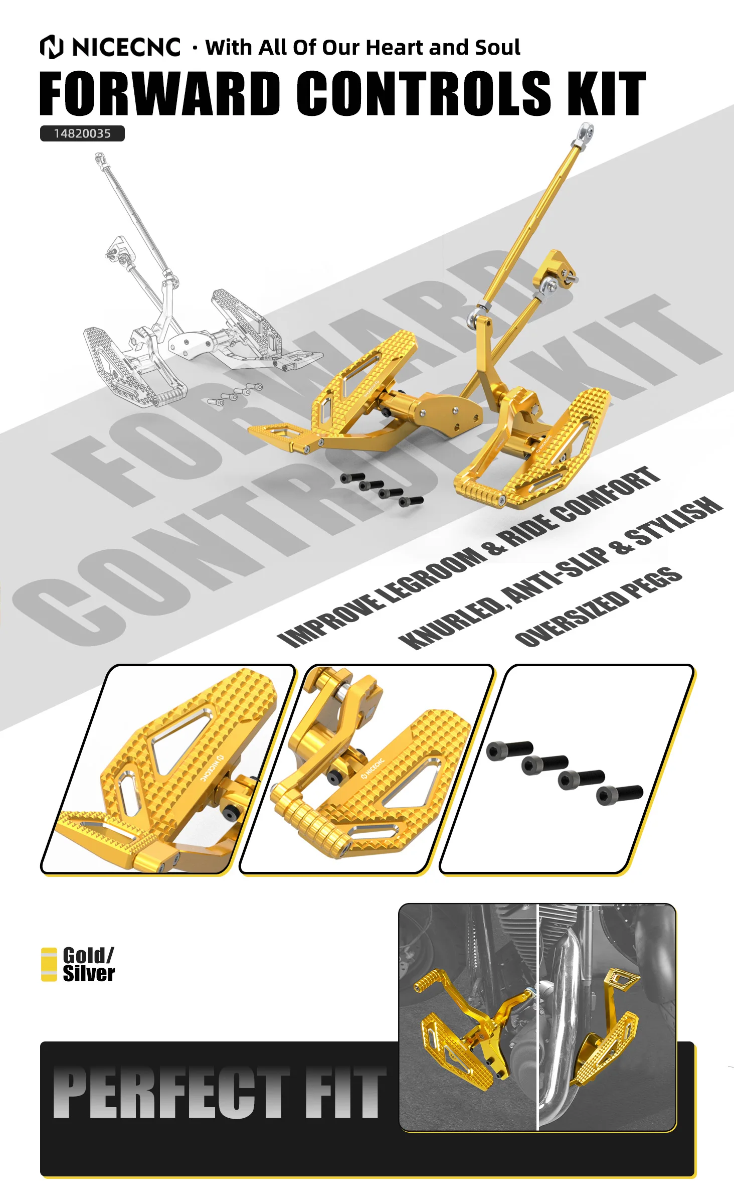 Einstellbare Motorrad-Vorwärtssteuerung für Harley Fat Bob FXDF Street Bob FXDB 08-17 Low Rider FXDL Wide Glide FXDWG 00-17 – Detail 3