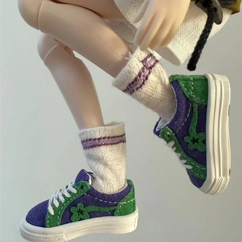 YESTARY BJD Doll Shoes Canvas Shoes Skateboarding Shoes For 1/6 Blythe Ob24 Ob22 Dolls Accessories Handmade Shoe Miniature Toys