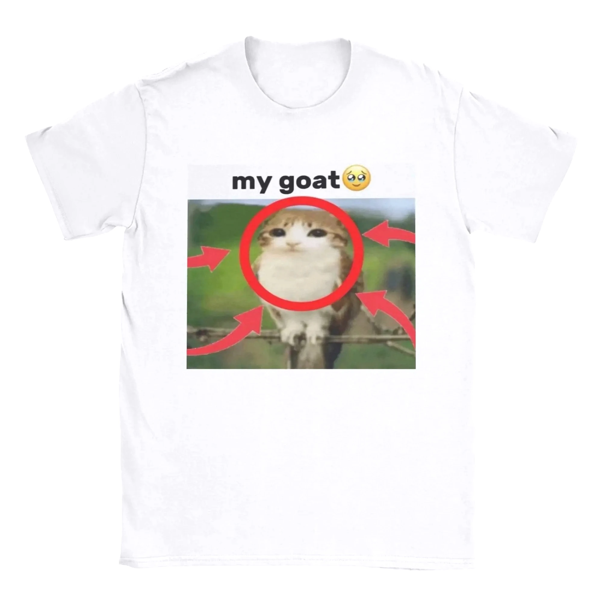 Goated Meowl Meme T-Shirt Women Vintage Tees Round Collar Short Sleeve Summer Clothing Graphic Women Sale Clothing Free Shipping