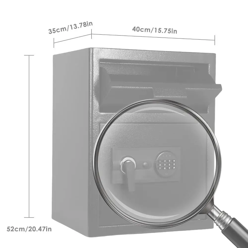 Drop Slot Depository Safe Box with Digital Combination Lock Digital Depository Safe Anti-Theft Safe Box for Home Office Hotel