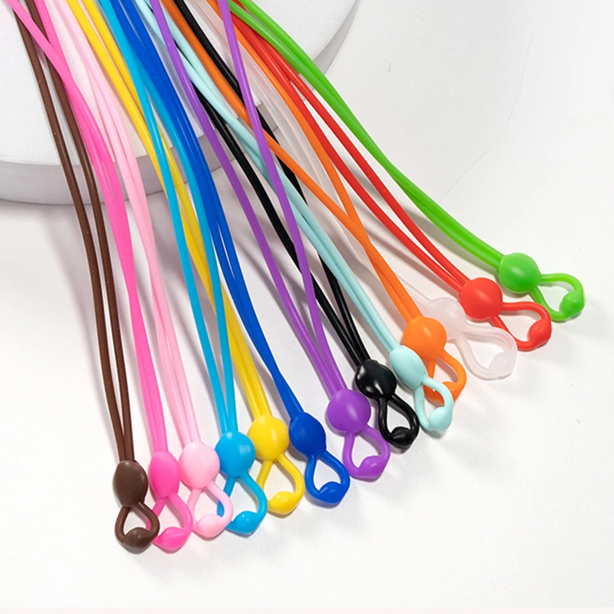 1 Stück buntes Silikon-Brillenband für elastisches Anti-Verlust-Sport-Hängeseil, Mehrzweck-Brillenband, einfaches Design – Detail 7
