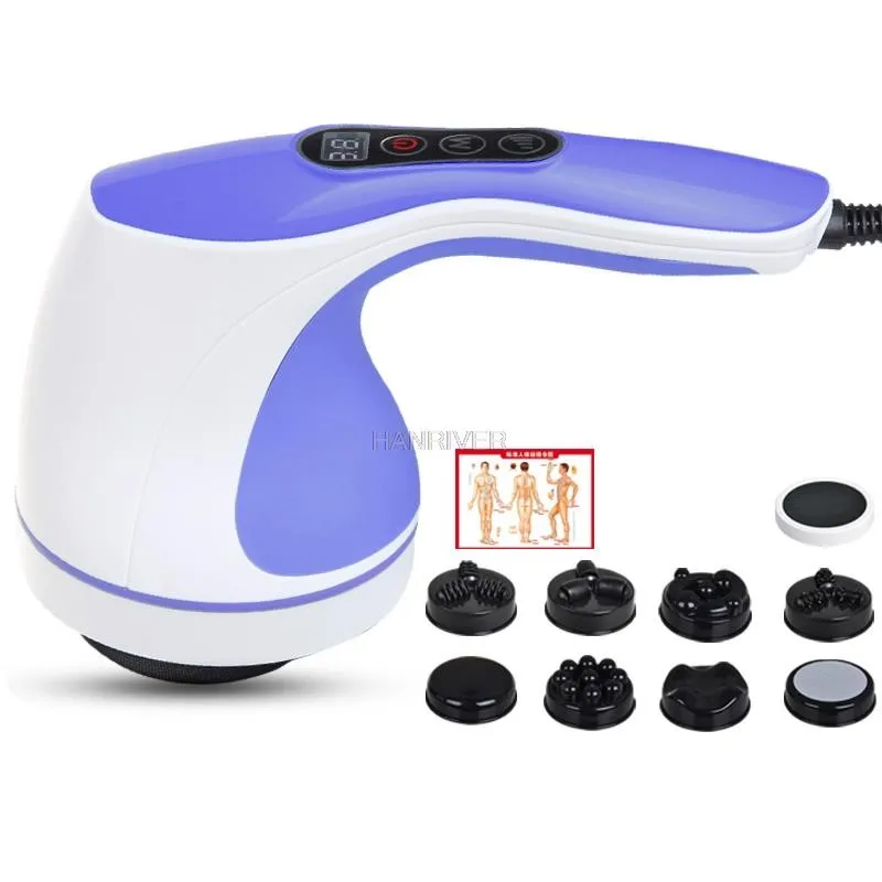 220V Function Full Body Massager Dolphin Electric Massager Neck Waist Back Massage Hammer Vibration Infrared Rod Roller