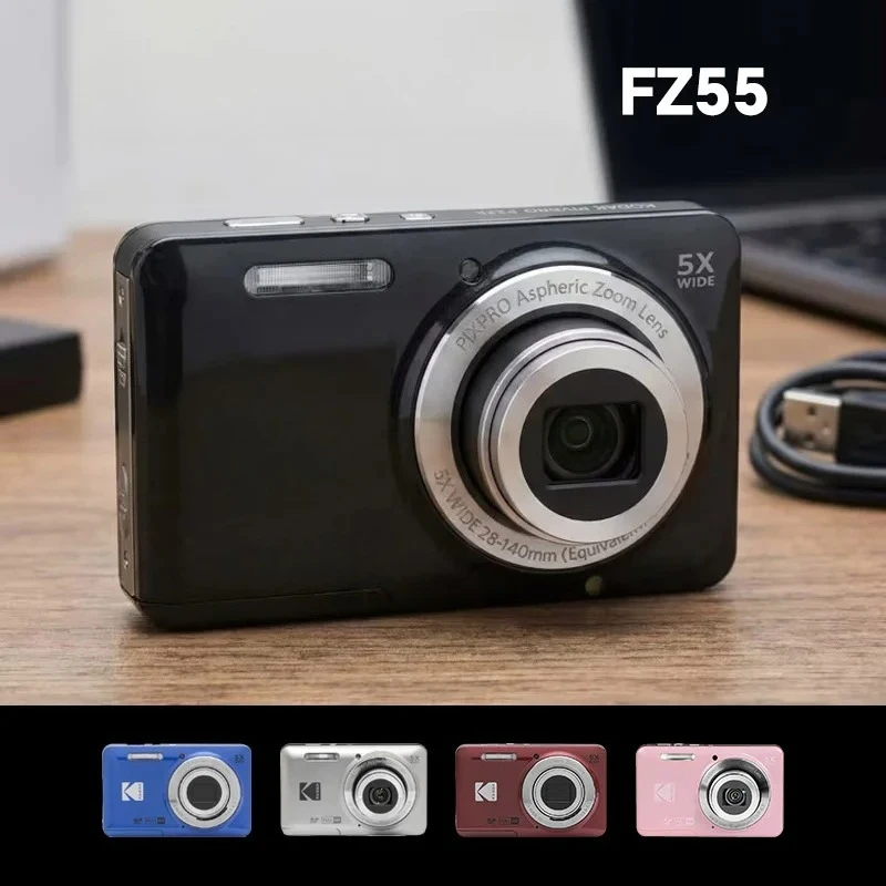 FZ55 16MP Digital Camera 5X Optical Zoom 28mm Wide Angle 1080P Full HD Video 2.7