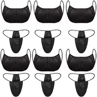 25 juegos de sujetadores de belleza y bragas en T, conjunto de cintura elástica de 120cm, Tanga de Bikini desechable, bragas para bronceado, bragas higiénicas para Sauna y SPA