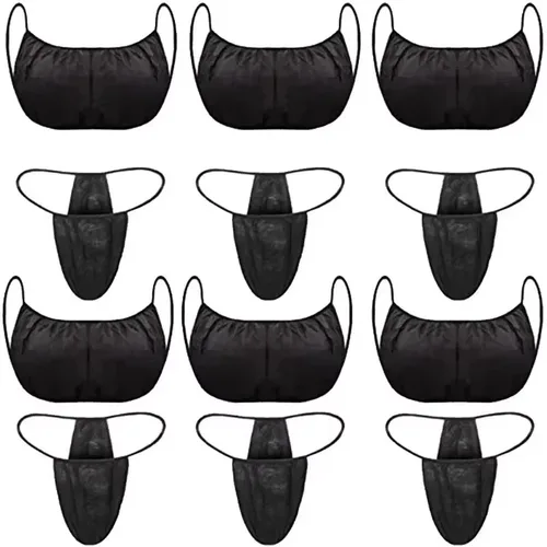 25 juegos de sujetadores de belleza y bragas en T, conjunto de cintura elástica de 120cm, Tanga de Bikini desechable, bragas para bronceado, bragas higiénicas para Sauna y SPA