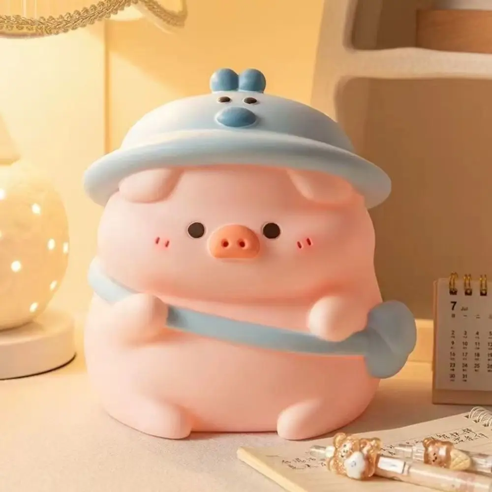 Creative Cute Pig Coin Savings Tank Vinyl Anti-fall Cartoon Coin Tank Ins Style Durable Kids Storage Box Kids Gift