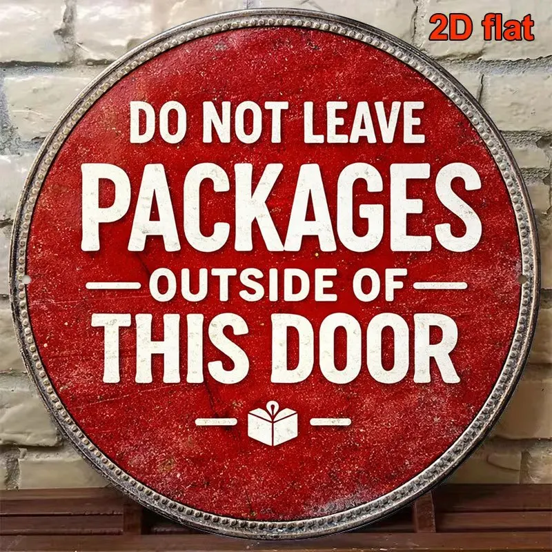 2D Flat - 1pc 8*8In/20X20Cm 2D Flat Round Aluminum Sign, Vintage Decorative Plaque about 