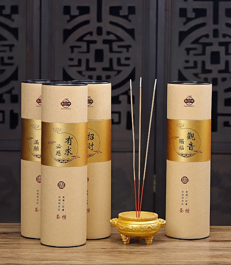Incense Sticks Laoshan Sandalwood Bamboo Stick Incense 750G Smokeless Worship Offering to Buddha Bucket Included Incense Sticks