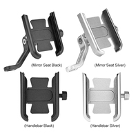Aluminum Alloy Motorcycle Bike Phone Holder GPS Bracket Cellphone Stand Moto Rearview Mirror Handlebar Mount For Xiaomi IPhone