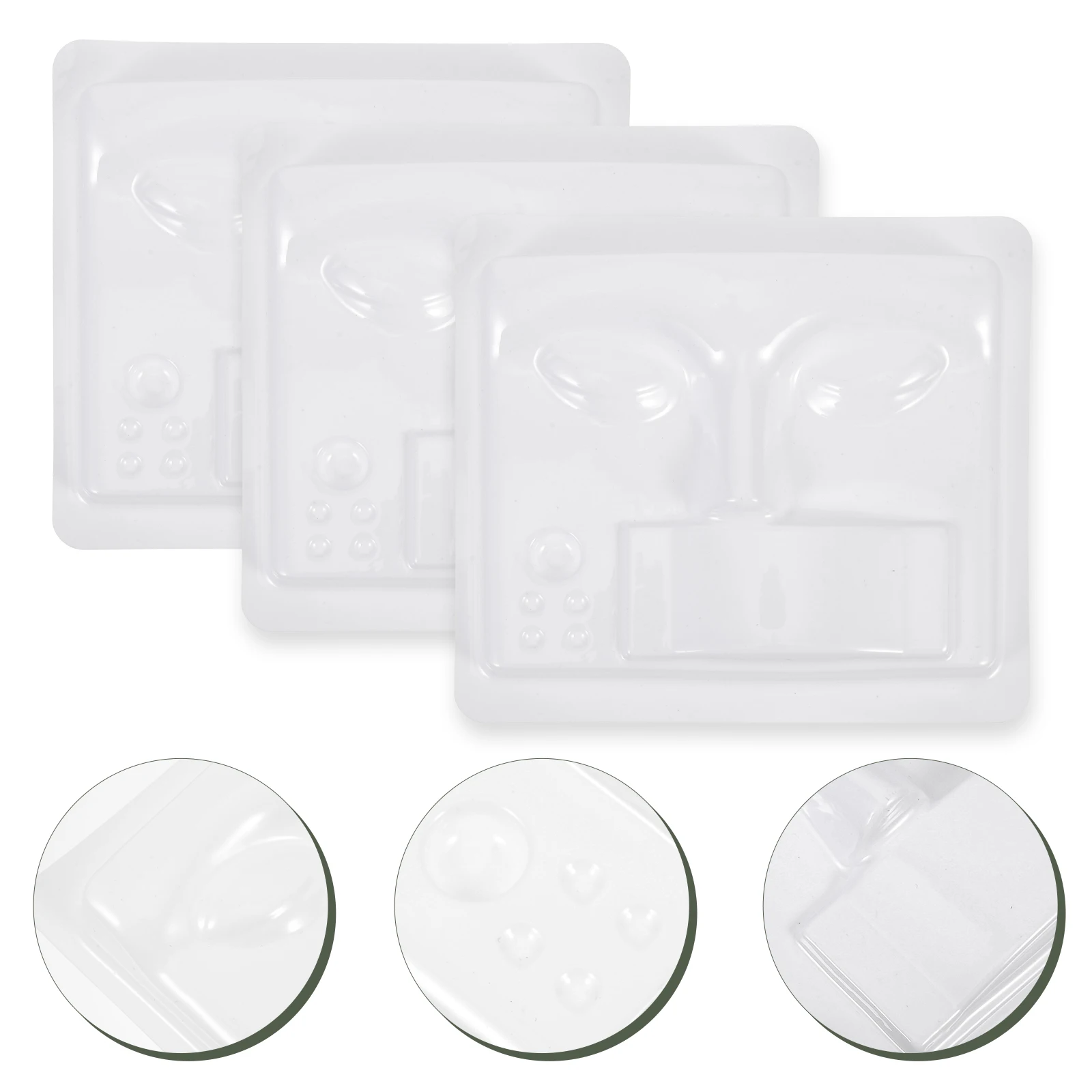 

3pcs Eyelash Practice Trays Beauty Face Models Grafting 3 in 1 Plate Boards PP Plastic Lightweight Portable Gifts