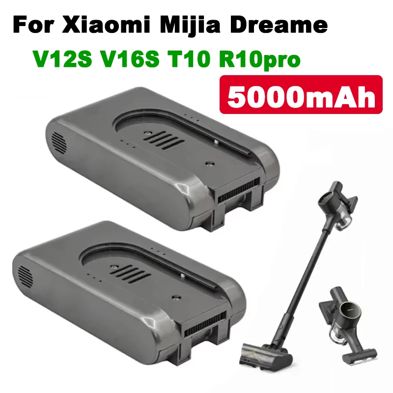 

NEW 25.2V 5000mAh For Xiaomi Dreame Vacuum Cleaner T10 V12S V16S R10pro Handheld Cordless Vacuum Cleaner Accessory Parts Battery