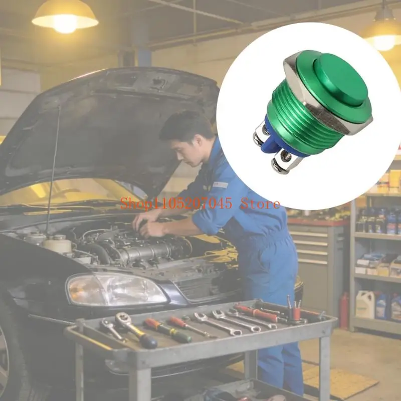 37cd Automotive Control Push Button 16mm Metal Momentary Panel Mount for Dashboard Circuit Replacement and Wiring Use