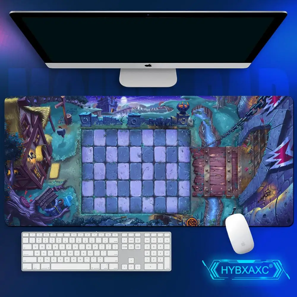 

XXL Keyboard Desk Mat PLANTS VS ZOMBIE PVZ MAPS Mouse Pad 90x40cm tapis de souris PC teclado mecânico Deskpad Laptop Accessories