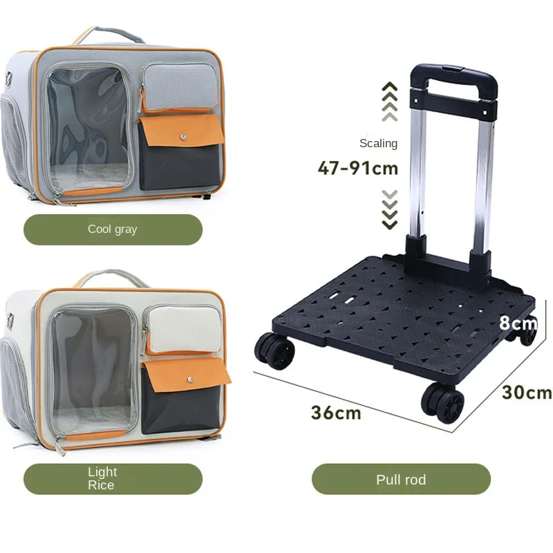 Pets Go Out with Portable Trolley Cases Suitcases Small Dogs Cats Can Use Bags High Appearance Cat Suitcase Travel Space Capsule