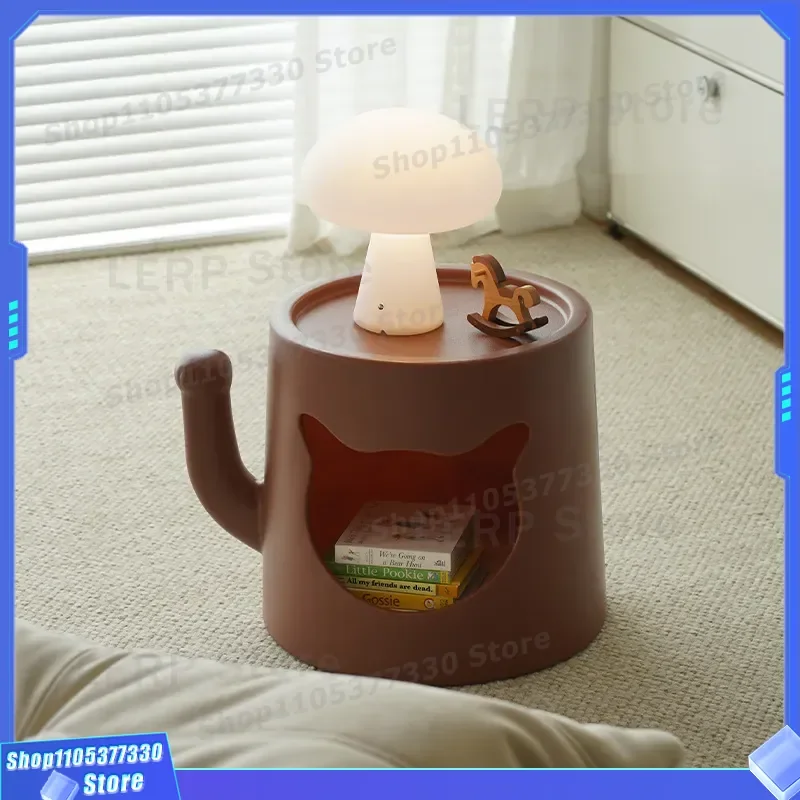 Modern Minimalist Cat Nest Side Table Small Apartment Corner Sofa End Table Internet Celebrity Pet Bed Shared Human Animal