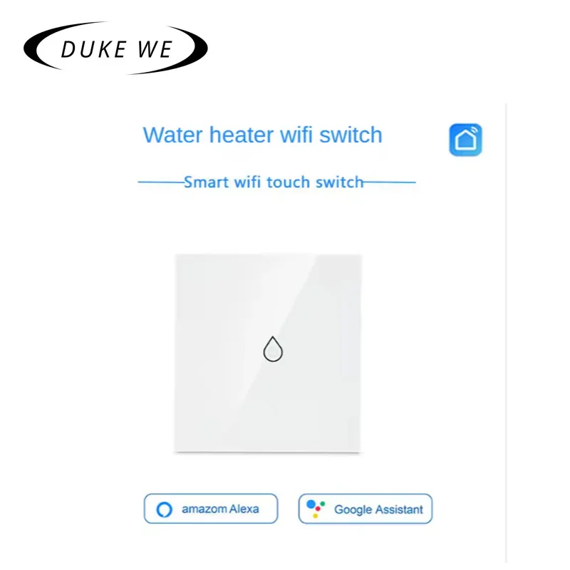 Tuya Smart Life UE EE. UU. Calentador de agua de caldera Interruptor táctil con monitoreo del consumo de energía Control de voz asistente de Google Alexa