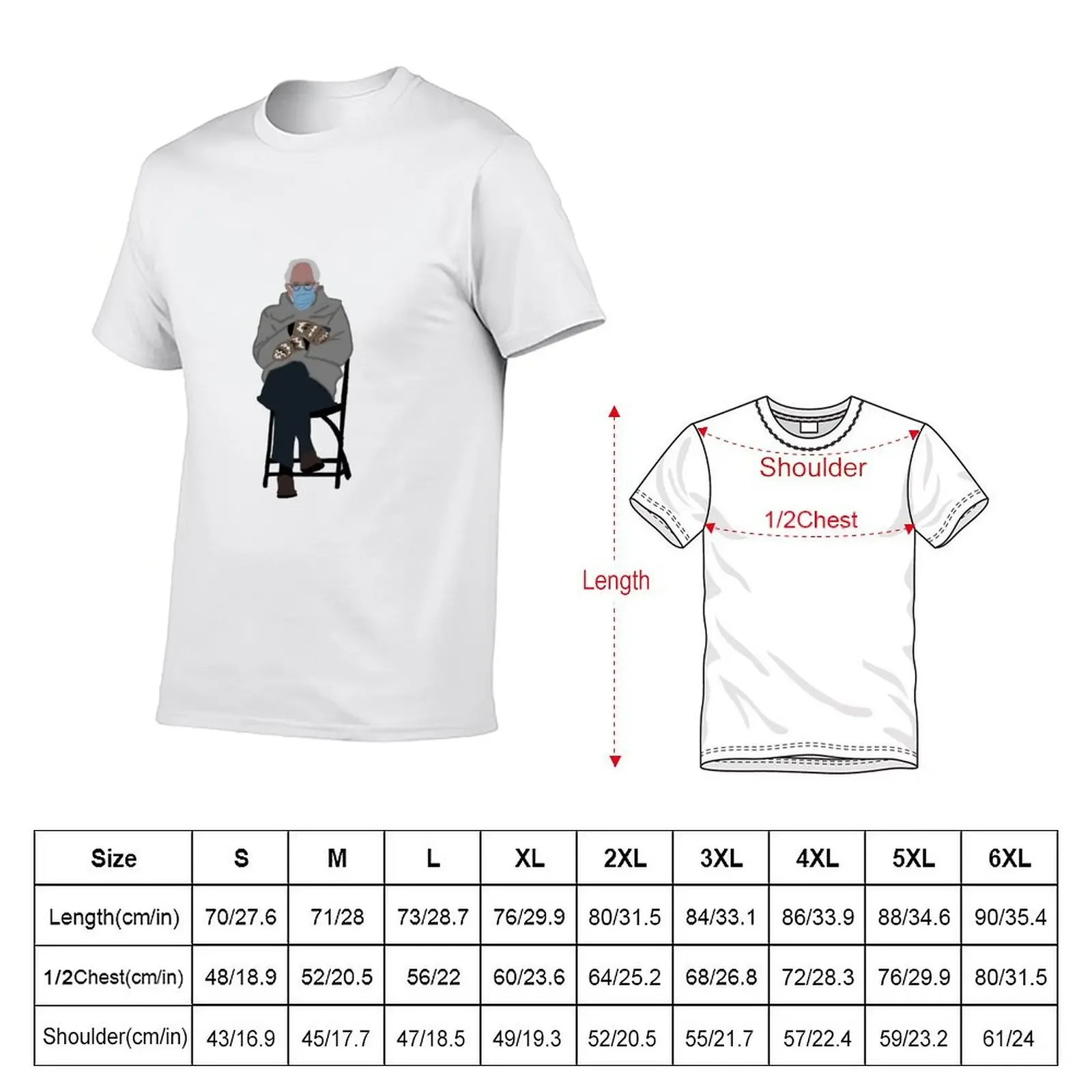 bernie sanders inauguration mittens T-Shirt rapper graphic tees vintage clothes designer shirts Short sleeve tee mens t shirt