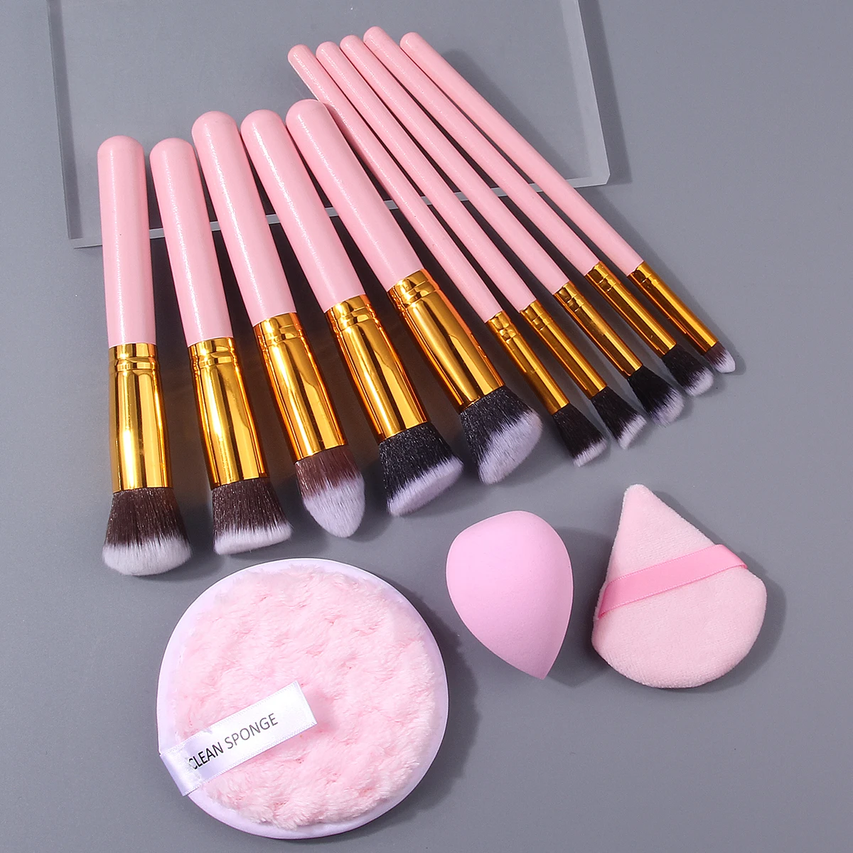 مجموعة فرش مكياج لظلال العيون البودرة السائبة كبيرة الحجم مكونة من 13 قطعة وإسفنجة مكياج ناعمة منتفخة مسحوق مثلثة/مثلثة #3