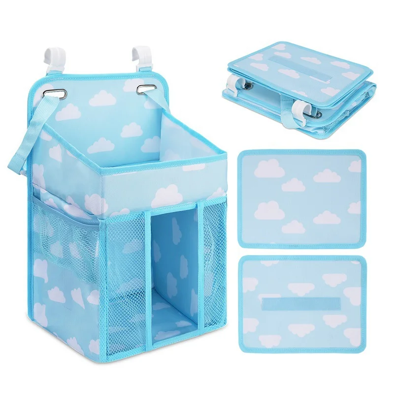 Baby Newborn Bed Storage Organizer Crib Hanging Storage Bag Caddy Organizer For Baby Essentials Bedding Set Diaper Storage Bag