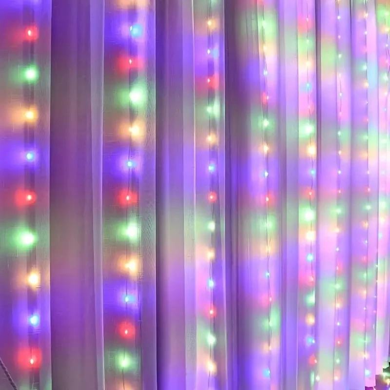 Imagem -03 - Usb Led Curtain String Lights Fairy Bedroom Lights Modos Feriado Casamento Natal Decoração de Casa Firlanda de Árvore de Natal