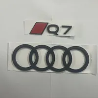FOR AUDI Four ring ABS Acrylic 202mm Emblem SQ7 SQ8 Q7 Q8 Letters Sticker Car Trunk Badge Decals For Audi SQ7 SQ8 Q7 Q8 e-tron
