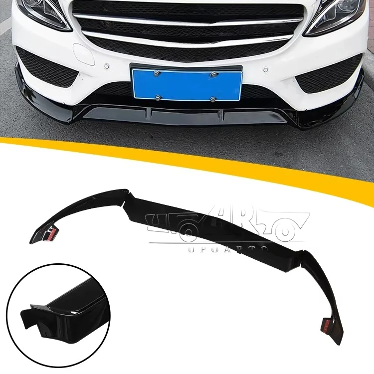 

Hot Selling Plastic Front Lip Splitter Carbon Fiber Looks Front Bumper Lip for C-Class W205 2015 2016 2017 2018