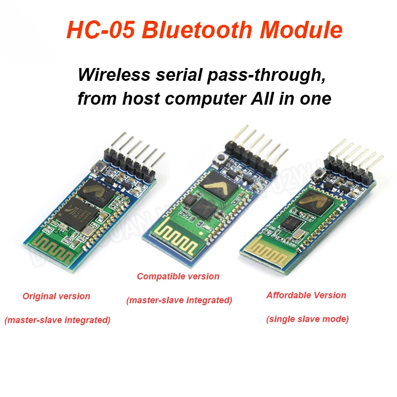 

HC-05 Master-slave Bluetooth Serial Transmission Module With Backplane Electronic Spp Board VCC, GND, TXD,RXD,KEY Pins Interface