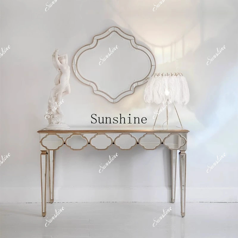 European and American neoclassical entrance table hotel end view desk corridor living room  FT