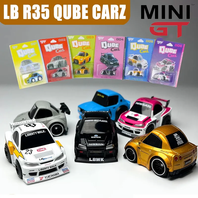 MINIGT 1/64 LB R35 QUBE CARZ سبيكة موتور مركبة دييكاست نماذج ألعاب السيارات جمع هدايا الصبي #1