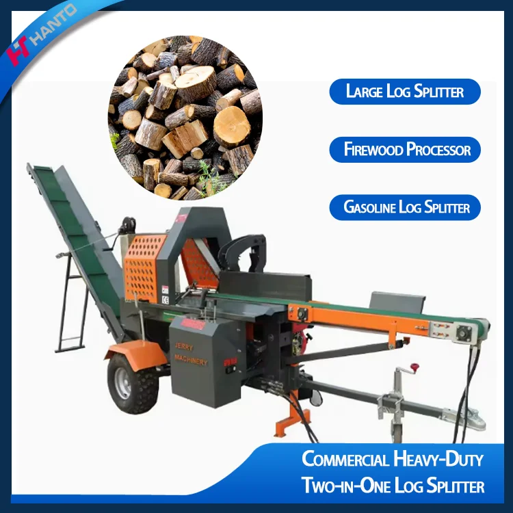 20T Diesel/Electric Wood Splitter | 2-in-1 Firewood Processor & Log Cutter, Heavy Duty