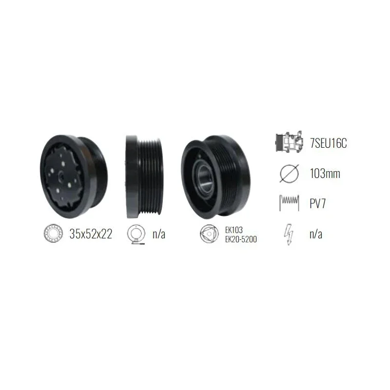 

Сцепление в сборе CA514, 103 мм, 7PK, для MERCEDES BENZ 447170-9910 / 12300111
