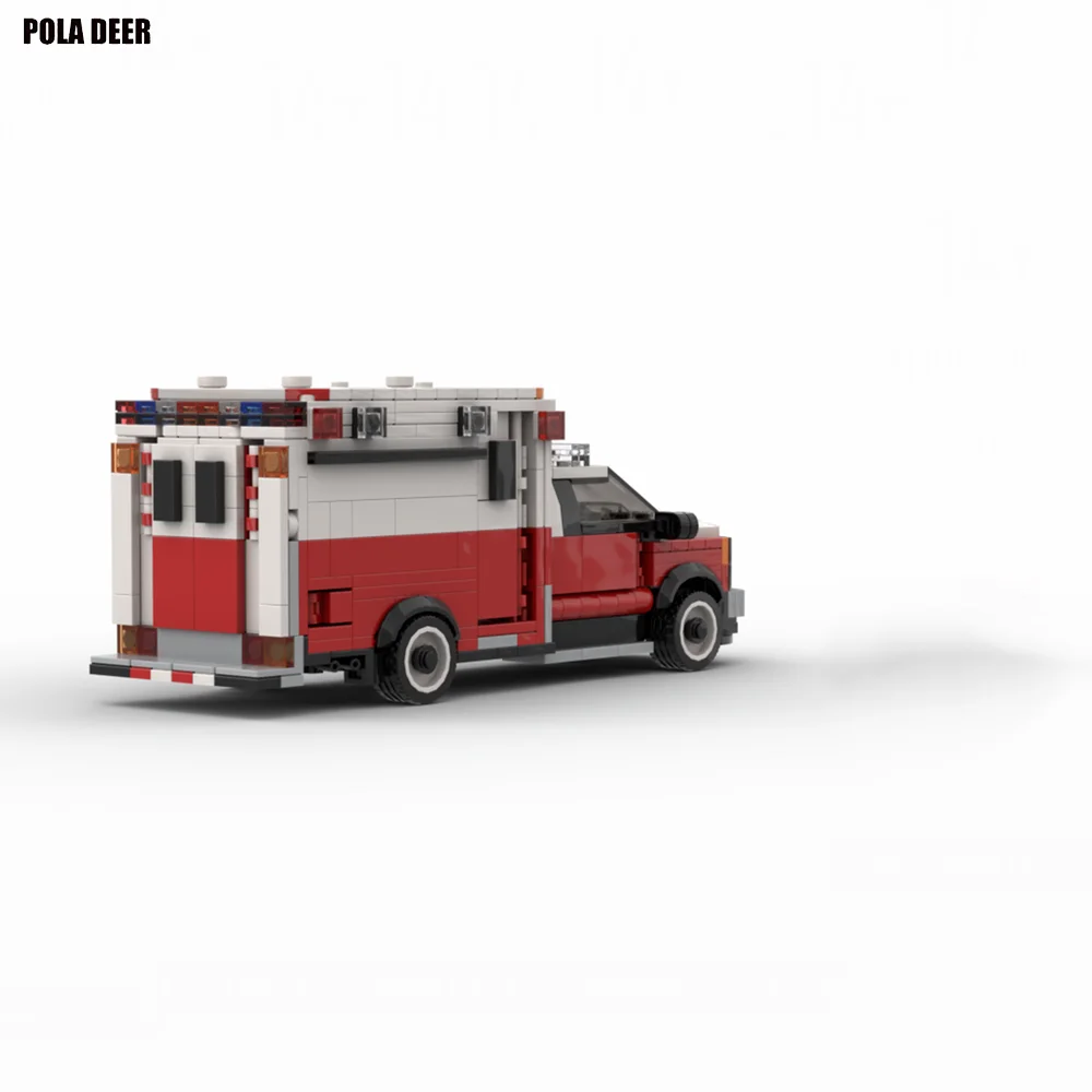 Paladeer 728 Pcs New York City Ambulance Creative Stickers Custom Assembled Building Blocks Educational Model Toy Holiday Gift