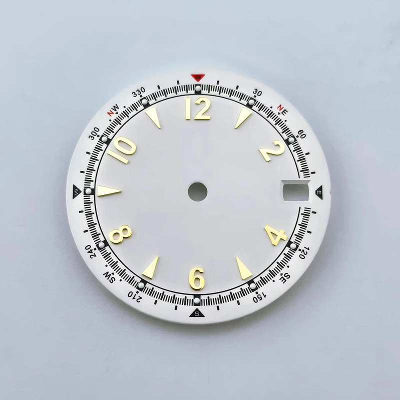 New Exquisite High-Quality 28.5mm Aseptic Dial Green Night Light Fit NH35 Movement Watch Modification Accessories With Calendar