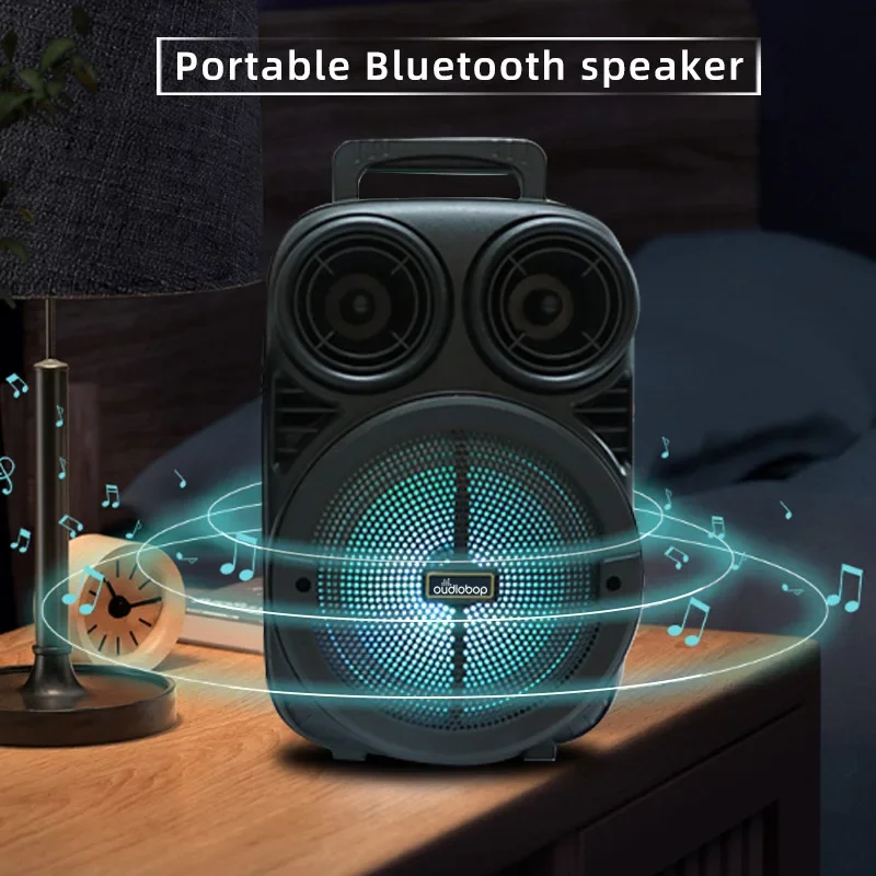 High Power Bluetooth Speaker Family Karaoke Wireless Portable Column 3D Stereo Subwoofer Music Party Speakers with Microphone