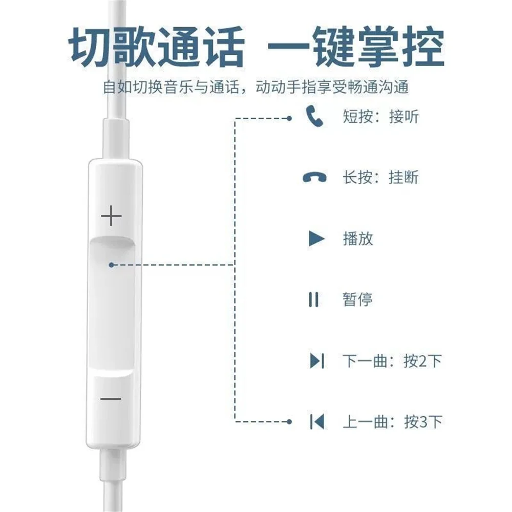 AM33 Honor Type-C Earphone USB-C Headset Volume Control Microphone Noise Reduction Button Control Headphone For Honor 100 90 80