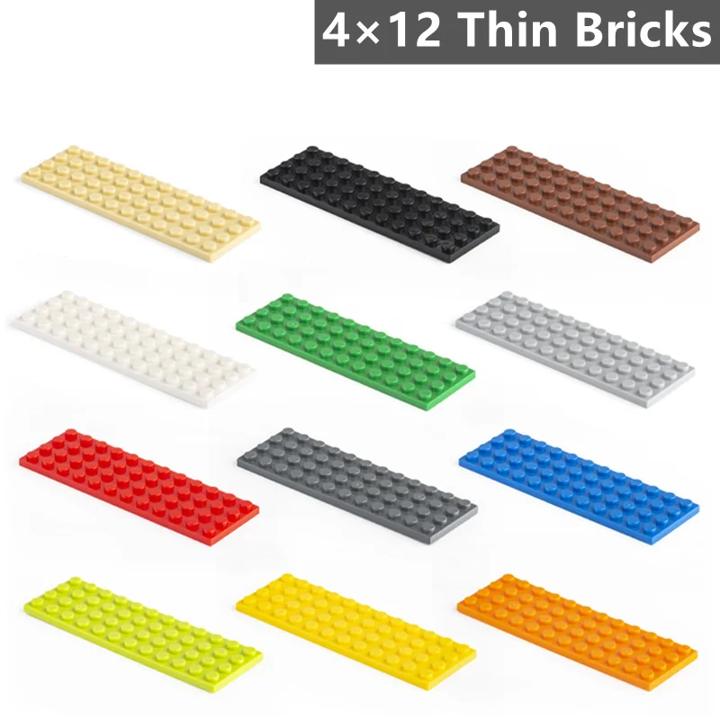 

15 Pcs/Lot Building Blocks Thin Figures Part Bricks 4×12 Dots Compatible 3029 Moc Diy Children Kids Creative Assembly Toys Gifts