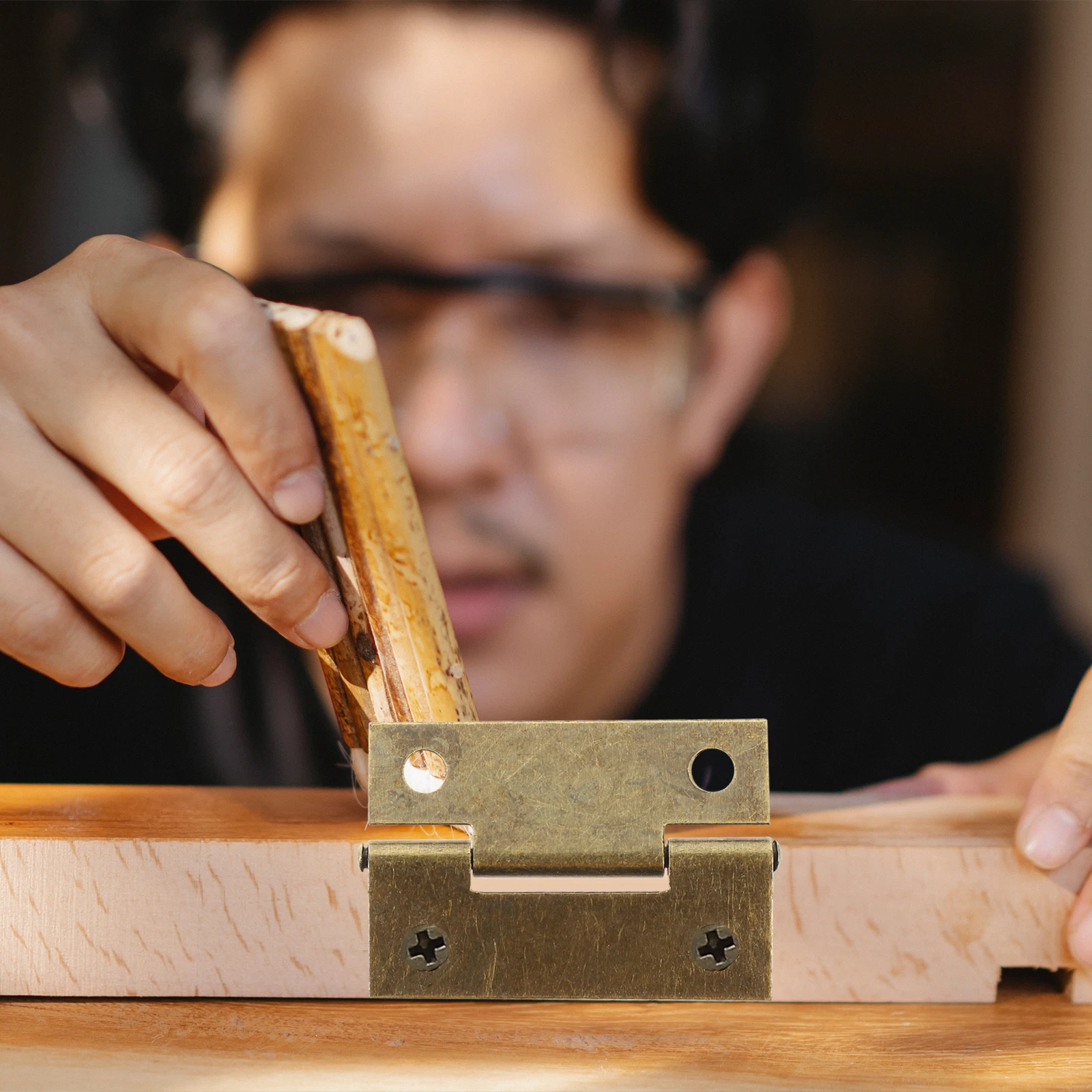 

1 set Flat Hinges for Wooden Boxes Small Iron Mini Jewelry Case Hinge 38x25mm Durable Non Rust Wood Box Hardware