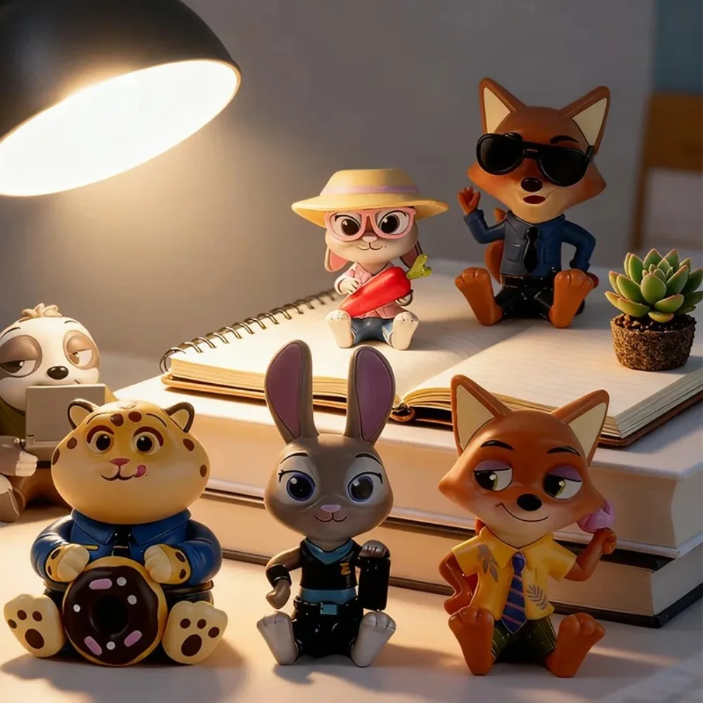 

Фигурка из ПВХ в слепой упаковке «Зоотопия: Джуди Хоппс и Ник Вайлд», статичная, по мотивам аниме и фильма, для украшения торта, коллекционная модель, игрушка, подарок для детей