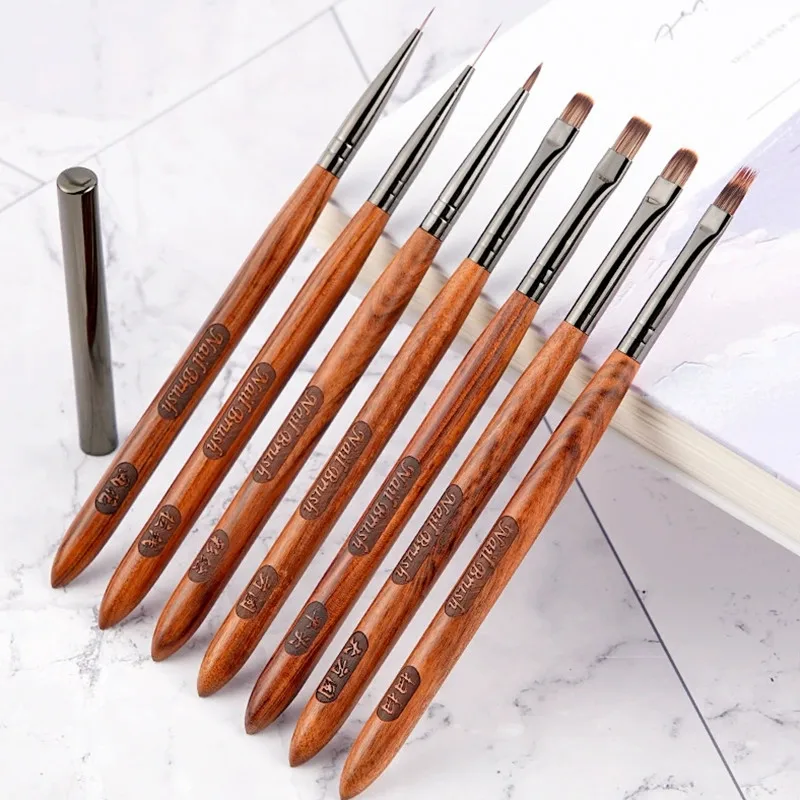 1/7PCS Nail Pen Brush Set Different Sizes Nail Glue Phototherapy Pen Suitable for Professional Salon or Home Use Gel Nail Brush