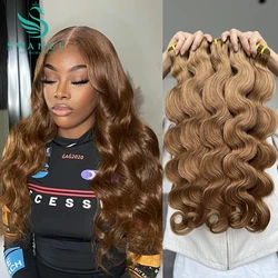 SWANEE-extensiones de cabello ondulado vietnamita, mechones de cabello humano virgen Remy, 28 y 30 pulgadas