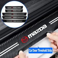 Car Logo Threshold Strip Door Sill Protectio Sticker For Mazda 3 6 CX5 2 CX3 CX9 MX5 RX8 Axela Demio Atenza MS GJI GH BK MP CX30
