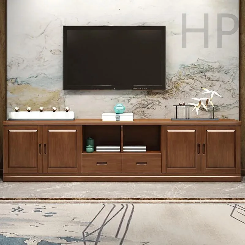 원목 TV 캐비닛, 거실 가구 일체형 바닥 캐비닛