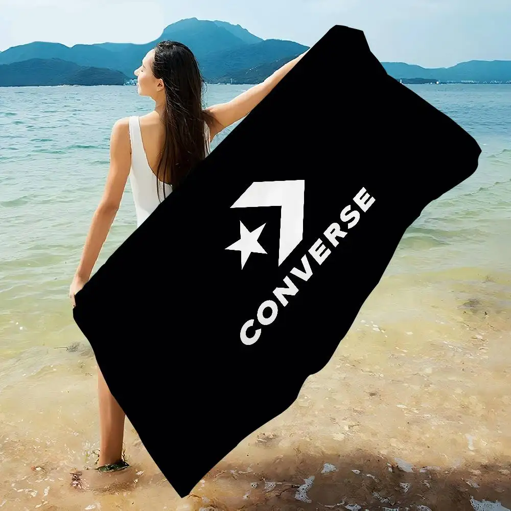 C-CONVERSE Toalla de baño de moda de microfibra suave absorbente de agua transpirable para niñas niños toalla de playa decorativa de dibujos animados